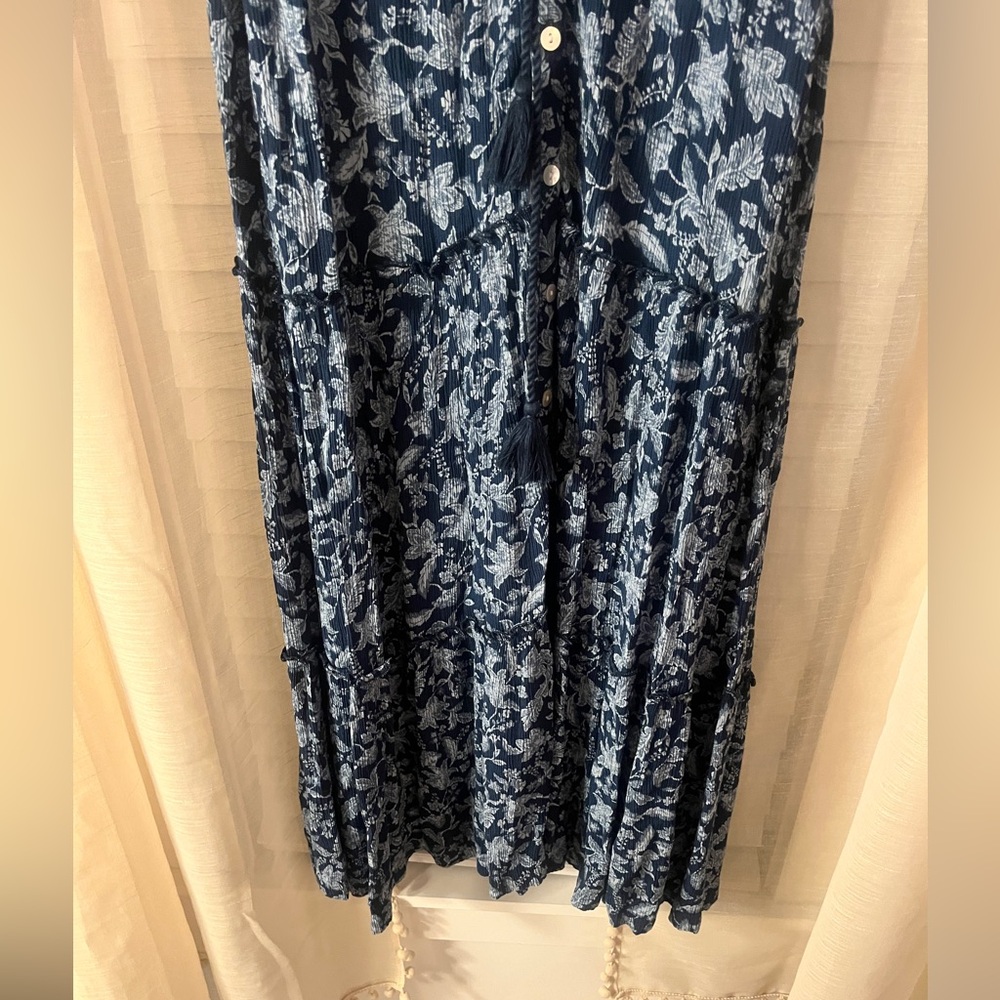 Faherty Blue Patterned Maxi Dress - Picture 7 of 8